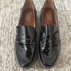 Franco Sarto Black Loafers for Women